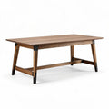 Wooden dining table with metal legs 150 x 80 x 75cm for kitchen or dining room