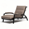 Adjustable lounge chair with fabric upholstery and metal frame 85 x 70 x 90cm