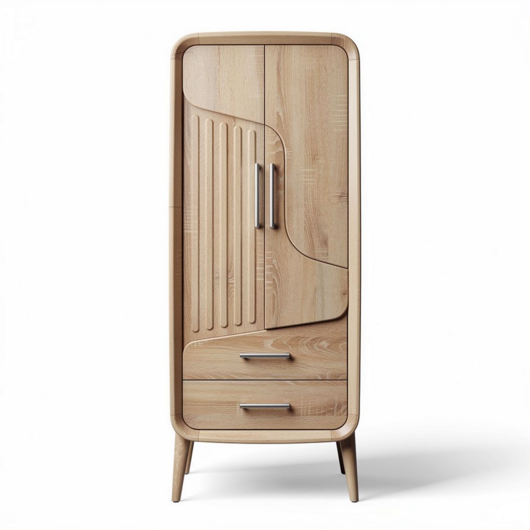 Wooden cabinet with a modern design suitable for living room storage 40 x 50 x 130cm